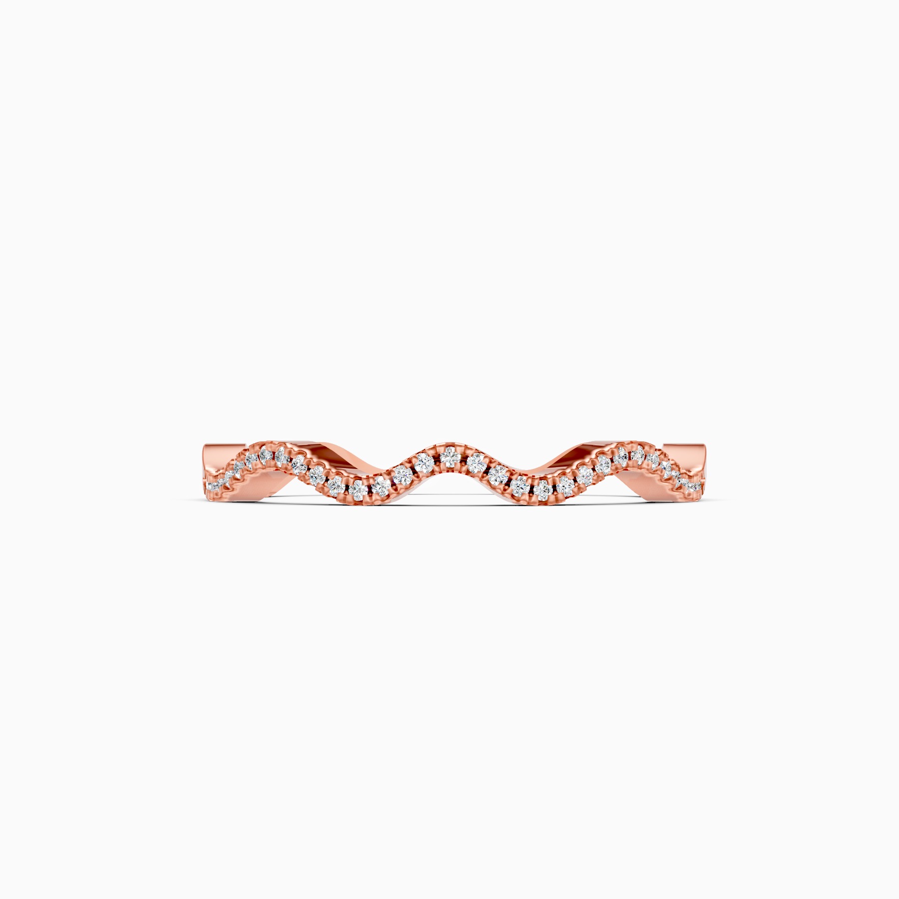 Lavish Wave Diamond Eternity Wedding Band